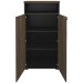 Armário para Escritório 2 Portas Charuto/Preto - Artany Móveis