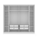 Guarda-Roupa Casal Veneza 6 Portas 4 Gavetas Neve - Tcil Móveis