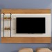 Painel para TV Até 65 Polegadas Granada com Led 2 Prateleiras Naturalle/Off White - Mavaular