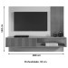 Painel para TV Até 75 Polegadas Málaga com Led 1 Porta Off White/Naturalle - Mavaular