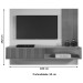 Painel para TV Até 75 Polegadas Málaga 1 Porta Off White/Naturalle - Mavaular