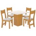 Mesa de Jantar 4 Lugares Melinda Mel/Blonde/Nude - Viero Móveis