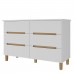 Cômoda Logan 6 Gavetas 100% Mdf Branco/Olmo Italiano - Mambel