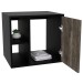 Armário de Banheiro 1 Porta 2 Prateleiras com Espelho Preto ônix/Carvalho Dark 14699 - Compace
