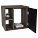 Armário de Banheiro 1 Porta 2 Prateleiras com Espelho Carvalho Dark/Preto ônix 14699 - Compace