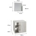 Armário de Banheiro 1 Porta 2 Prateleiras com Espelho Snow 14699 - Compace