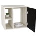 Armário de Banheiro 1 Porta 2 Prateleiras com Espelho Snow/Preto ônix 14699 - Compace
