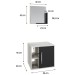 Armário de Banheiro 1 Porta 2 Prateleiras com Espelho Snow/Preto ônix 14699 - Compace