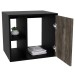 Armário de Banheiro com Cuba e Espelho Soft 1 Porta Preto ônix/Carvalho Dark 13684 - Compace