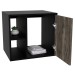Armário de Banheiro com Cuba e Espelho Soft 1 Porta 2 Prateleiras Preto ônix/Carvalho Dark 13685 - Compace