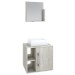 Armário de Banheiro com Cuba e Espelho Soft 1 Porta 2 Prateleiras Snow 13685 - Compace