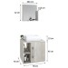 Armário de Banheiro com Cuba e Espelho Soft 1 Porta 2 Prateleiras Snow 13685 - Compace