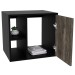 Armário de Banheiro com Cuba e Espelho Soft 1 Porta 2 Prateleiras Preto ônix/Carvalho Dark 13686 - Compace