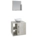 Armário de Banheiro com Cuba e Espelho Soft 1 Porta 2 Prateleiras Snow 13686 - Compace