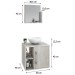 Armário de Banheiro com Cuba e Espelho Soft 1 Porta 2 Prateleiras Snow 13686 - Compace