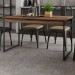 Mesa de Madeira Tub com 1 Banco Nogal/Preto - Compace