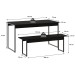 Mesa de Madeira Tub com 1 Banco Preto ônix/Preto - Compace