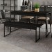 Mesa de Madeira Tub com 1 Banco Preto ônix/Preto - Compace