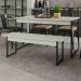 Mesa de Madeira Tub com 1 Banco Snow/Preto - Compace