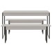 Mesa de Jantar 4 Lugares Tub Branco Chess/Preto - Compace