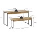 Mesa de Jantar 4 Lugares Tub Carvalho/Preto - Compace
