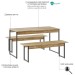 Mesa de Jantar 4 Lugares Tub Carvalho/Preto - Compace