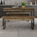 Mesa de Jantar 4 Lugares Tub Carvalho Dark/Preto - Compace