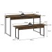 Mesa de Jantar 4 Lugares Tub Carvalho Dark/Preto - Compace
