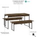 Mesa de Jantar 4 Lugares Tub Carvalho Dark/Preto - Compace