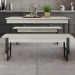 Mesa  de Jantar 4 Lugares Tub Snow/Preto - Compace