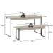 Mesa  de Jantar 4 Lugares Tub Snow/Preto - Compace