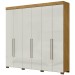 Guarda-Roupa Casal Ita 6 Portas 2 Gavetas Marrocos/Off White - Mx Móveis