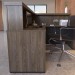 Mesa Tamburato Atendimento Ii Charuto/Preto - Artany Moveis