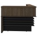 Mesa Tamburato Atendimento Ii Charuto/Preto - Artany Moveis