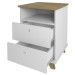 Escritório Completo Home Office 1 Porta 2 Gavetas Olmo/Branco - Artany Móveis