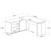 Escritório Completo Home Office 1 Porta 2 Gavetas Olmo/Branco - Artany Móveis