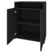 Escritório Completo Home Office 2 Portas 8 Nichos Preto - Artany Móveis
