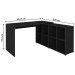 Escritório Completo Home Office 2 Portas 8 Nichos Preto - Artany Móveis