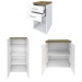 Escritório Completo 4 Portas 2 Gavetas Olmo/Branco - Artany Móveis