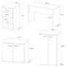 Escritório Completo 4 Portas 2 Gavetas Olmo/Branco - Artany Móveis