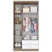 Guarda-Roupa Infantil Pique-Esconde 3 Portas 2 Gavetas Rústico/Branco - Henn