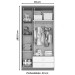 Guarda-Roupa Infantil Pique-Esconde Flex 3 Portas 2 Gavetas Branco/Rosa Chá - Henn