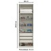 Guarda-Roupa Solteiro Modulado 80 Cm Predileto 2 Portas 3 Gavetas Areia Hp - Henn