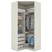 Guarda-Roupa Solteiro Modulado de Canto Predileto 2 Portas com Espelho Areia Hp - Henn
