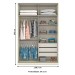Guarda-Roupa Solteiro Modulado Predileto 2 Portas 3 Gavetas Areia Hp/Jequitiba - Henn