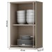 Armário Aéreo Cozinha 40 Cm évelin 1 Porta Duna/Cristal - Henn