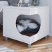 Mesa de Cabeceira Pet com Almofada Pet003 Branco - Completa Móveis