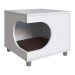 Mesa de Cabeceira Pet com Almofada Pet003 Branco - Completa Móveis