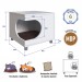 Mesa de Cabeceira Pet com Almofada Pet003 Branco - Completa Móveis