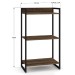 Estante para Livros Industrial Aço 3 Prateleiras Nogal/Preto - Panorama Móveis